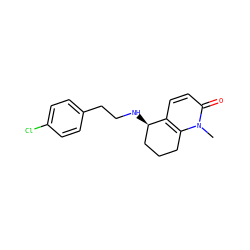 Cn1c2c(ccc1=O)[C@H](NCCc1ccc(Cl)cc1)CCC2 ZINC000013743269