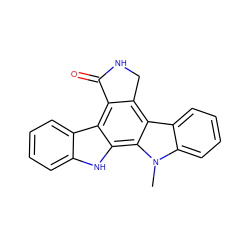 Cn1c2ccccc2c2c3c(c4c5ccccc5[nH]c4c21)C(=O)NC3 ZINC000000010787