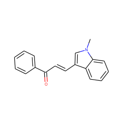 Cn1cc(/C=C/C(=O)c2ccccc2)c2ccccc21 ZINC000004807131