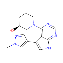 Cn1cc(-c2c[nH]c3ncnc(N4CCC[C@H](O)C4)c23)cn1 ZINC000224896945