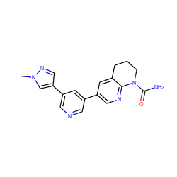 Cn1cc(-c2cncc(-c3cnc4c(c3)CCCN4C(N)=O)c2)cn1 ZINC000221451193