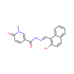 Cn1cc(C(=O)N/N=C/c2c(O)ccc3ccccc23)ccc1=O ZINC000000308288