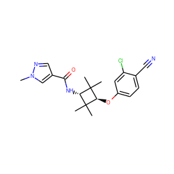 Cn1cc(C(=O)N[C@H]2C(C)(C)[C@H](Oc3ccc(C#N)c(Cl)c3)C2(C)C)cn1 ZINC000261096359