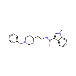 Cn1cc(C(=O)NCCC2CCN(Cc3ccccc3)CC2)c2ccccc21 ZINC001149872033