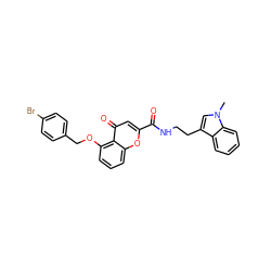 Cn1cc(CCNC(=O)c2cc(=O)c3c(OCc4ccc(Br)cc4)cccc3o2)c2ccccc21 ZINC000103256556