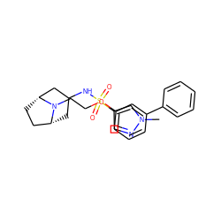 Cn1cc(S(=O)(=O)NC2C[C@@H]3CC[C@H](C2)N3CCOc2cccc(-c3ccccc3)c2)cn1 ZINC000653696838