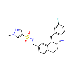 Cn1cc(S(=O)(=O)NCc2ccc3c(c2)[C@H](Cc2cccc(F)c2)[C@H](N)CC3)cn1 ZINC000088260848