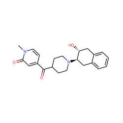 Cn1ccc(C(=O)C2CCN([C@@H]3Cc4ccccc4C[C@H]3O)CC2)cc1=O ZINC000096273571