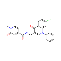 Cn1ccc(C(=O)NCc2cn(-c3ccccc3)c3cc(Cl)ccc3c2=O)cc1=O ZINC000096170145