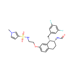 Cn1ccc(S(=O)(=O)NCCOc2ccc3c(c2)[C@H](Cc2cc(F)cc(F)c2)[C@H](NC=O)CC3)c1 ZINC000088261091