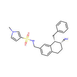 Cn1ccc(S(=O)(=O)NCc2ccc3c(c2)[C@H](Cc2ccccc2)[C@H](N)CC3)c1 ZINC000088260852