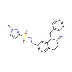 Cn1ccc(S(=O)(=O)NCc2ccc3c(c2)[C@H](Cc2ccccc2)[C@H](N)CC3)n1 ZINC000142888892