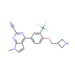 Cn1ccc2c(-c3ccc(OCC4CNC4)c(C(F)(F)F)c3)nc(C#N)nc21 ZINC001772652996