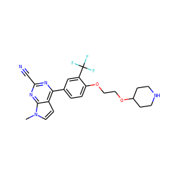 Cn1ccc2c(-c3ccc(OCCOC4CCNCC4)c(C(F)(F)F)c3)nc(C#N)nc21 ZINC001772598114