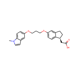 Cn1ccc2cc(OCCCOc3ccc4c(c3)CC[C@H]4CC(=O)O)ccc21 ZINC000014977253