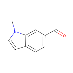 Cn1ccc2ccc(C=O)cc21 ZINC000012370283