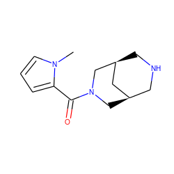 Cn1cccc1C(=O)N1C[C@@H]2CNC[C@@H](C2)C1 ZINC000103244625