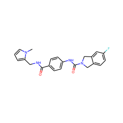 Cn1cccc1CNC(=O)c1ccc(NC(=O)N2Cc3ccc(F)cc3C2)cc1 ZINC000166998247