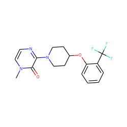 Cn1ccnc(N2CCC(Oc3ccccc3C(F)(F)F)CC2)c1=O ZINC000199809936