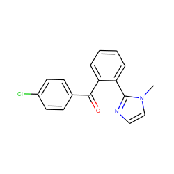 Cn1ccnc1-c1ccccc1C(=O)c1ccc(Cl)cc1 ZINC000027406796