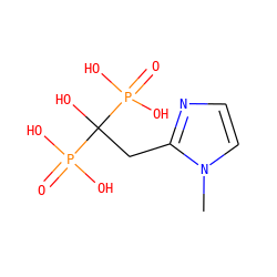 Cn1ccnc1CC(O)(P(=O)(O)O)P(=O)(O)O ZINC000026746147
