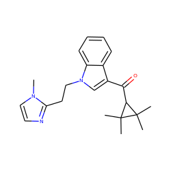 Cn1ccnc1CCn1cc(C(=O)C2C(C)(C)C2(C)C)c2ccccc21 ZINC000045260809