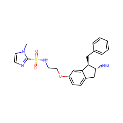 Cn1ccnc1S(=O)(=O)NCCOc1ccc2c(c1)[C@@H](Cc1ccccc1)[C@H](N)C2 ZINC000114198245