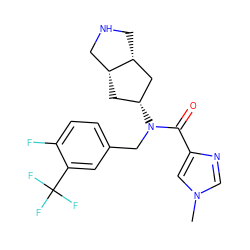 Cn1cnc(C(=O)N(Cc2ccc(F)c(C(F)(F)F)c2)[C@@H]2C[C@@H]3CNC[C@@H]3C2)c1 ZINC000101322135