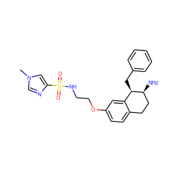 Cn1cnc(S(=O)(=O)NCCOc2ccc3c(c2)[C@@H](Cc2ccccc2)[C@@H](N)CC3)c1 ZINC000088260992