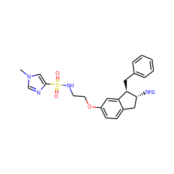 Cn1cnc(S(=O)(=O)NCCOc2ccc3c(c2)[C@@H](Cc2ccccc2)[C@H](N)C3)c1 ZINC000114195487