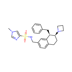 Cn1cnc(S(=O)(=O)NCc2ccc3c(c2)[C@@H](Cc2ccccc2)[C@@H](N2CCC2)CC3)c1 ZINC000088261008