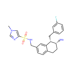 Cn1cnc(S(=O)(=O)NCc2ccc3c(c2)[C@H](Cc2cccc(F)c2)[C@H](N)CC3)c1 ZINC000088260844