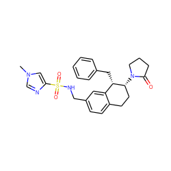 Cn1cnc(S(=O)(=O)NCc2ccc3c(c2)[C@H](Cc2ccccc2)[C@H](N2CCCC2=O)CC3)c1 ZINC000088261055