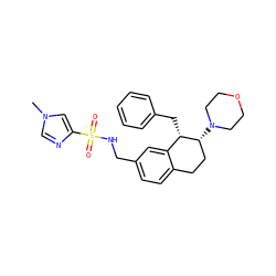 Cn1cnc(S(=O)(=O)NCc2ccc3c(c2)[C@H](Cc2ccccc2)[C@H](N2CCOCC2)CC3)c1 ZINC000088261035