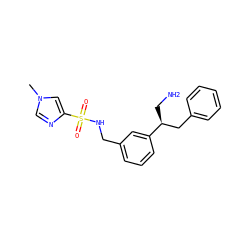 Cn1cnc(S(=O)(=O)NCc2cccc([C@@H](CN)Cc3ccccc3)c2)c1 ZINC000114245179