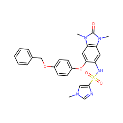 Cn1cnc(S(=O)(=O)Nc2cc3c(cc2Oc2ccc(OCc4ccccc4)cc2)n(C)c(=O)n3C)c1 ZINC000653735592