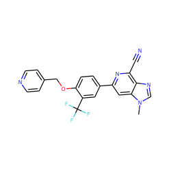 Cn1cnc2c(C#N)nc(-c3ccc(OCc4ccncc4)c(C(F)(F)F)c3)cc21 ZINC000058541497