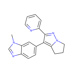 Cn1cnc2ccc(-c3c(-c4ccccn4)nn4c3CCC4)cc21 ZINC000013684172