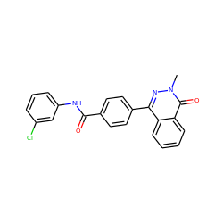 Cn1nc(-c2ccc(C(=O)Nc3cccc(Cl)c3)cc2)c2ccccc2c1=O ZINC000001114511