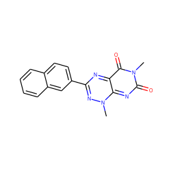 Cn1nc(-c2ccc3ccccc3c2)nc2c(=O)n(C)c(=O)nc1-2 ZINC000096282746