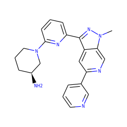 Cn1nc(-c2cccc(N3CCC[C@H](N)C3)n2)c2cc(-c3cccnc3)ncc21 ZINC001772616883