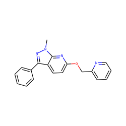 Cn1nc(-c2ccccc2)c2ccc(OCc3ccccn3)nc21 ZINC000103261389