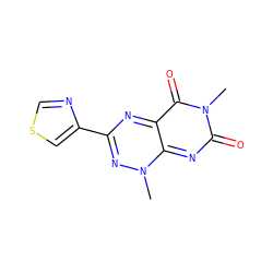 Cn1nc(-c2cscn2)nc2c(=O)n(C)c(=O)nc1-2 ZINC000096282745