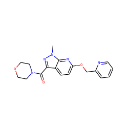 Cn1nc(C(=O)N2CCOCC2)c2ccc(OCc3ccccn3)nc21 ZINC000103262441