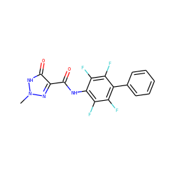 Cn1nc(C(=O)Nc2c(F)c(F)c(-c3ccccc3)c(F)c2F)c(=O)[nH]1 ZINC000584905772