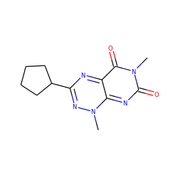 Cn1nc(C2CCCC2)nc2c(=O)n(C)c(=O)nc1-2 ZINC000096282731