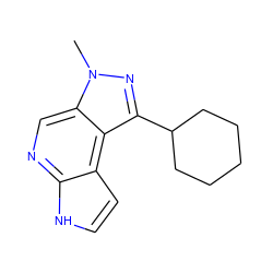 Cn1nc(C2CCCCC2)c2c3cc[nH]c3ncc21 ZINC000088347017