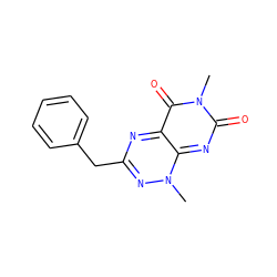 Cn1nc(Cc2ccccc2)nc2c(=O)n(C)c(=O)nc1-2 ZINC000004512030