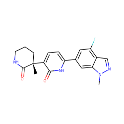 Cn1ncc2c(F)cc(-c3ccc([C@@]4(C)CCCNC4=O)c(=O)[nH]3)cc21 ZINC001772641745