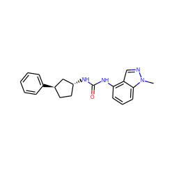 Cn1ncc2c(NC(=O)N[C@@H]3CC[C@@H](c4ccccc4)C3)cccc21 ZINC000169704867